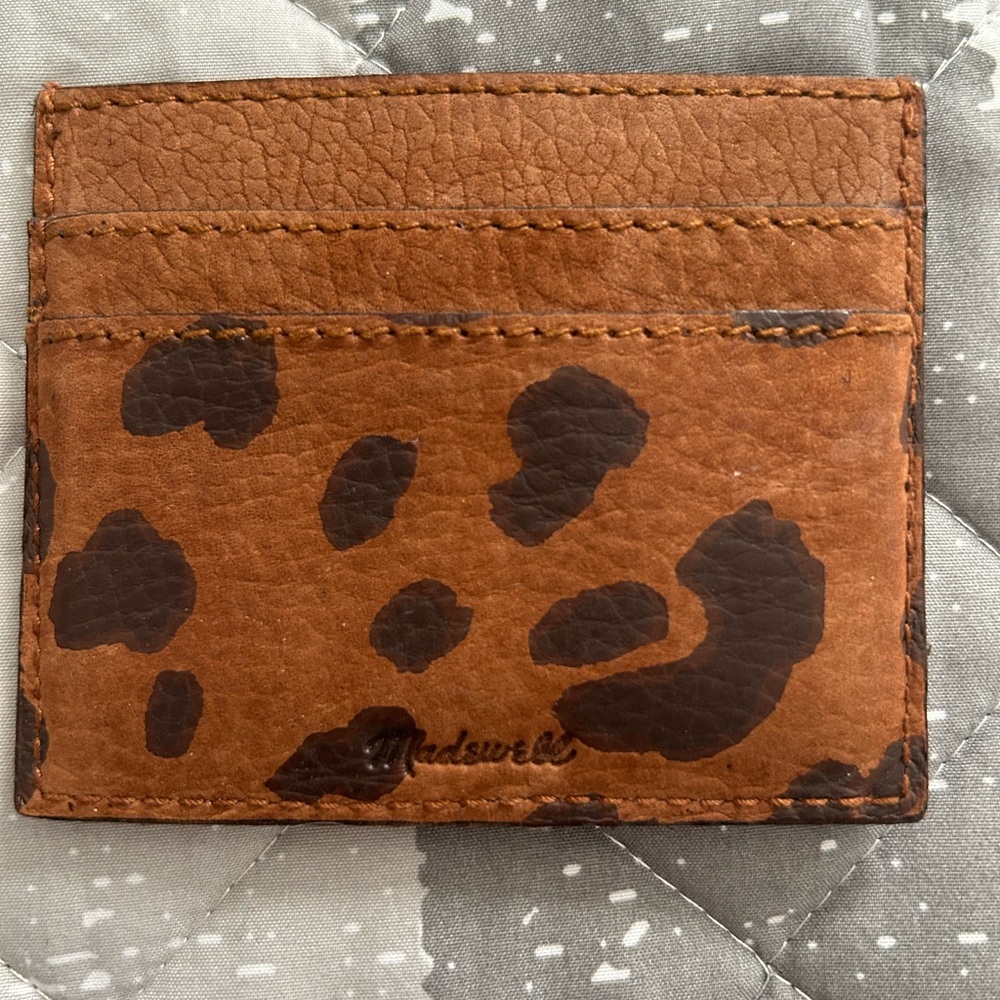 Madewell leopard print card case